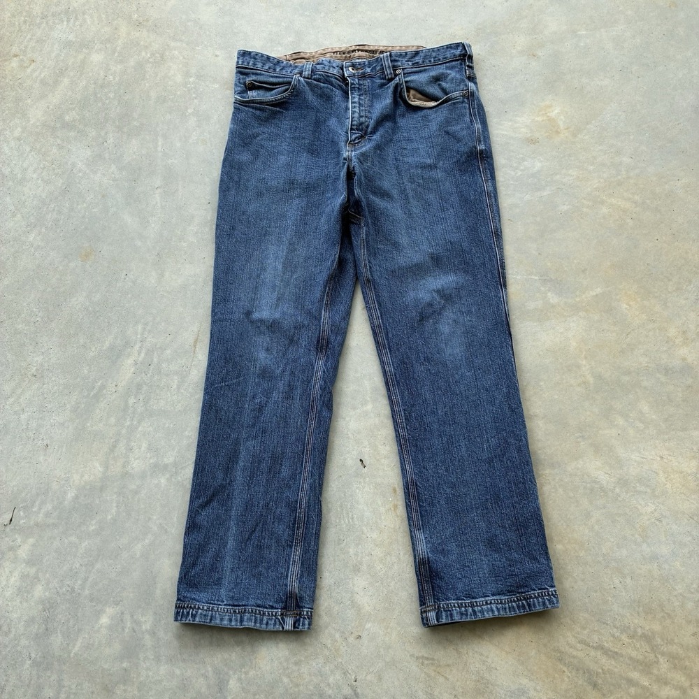 Duluth Trading Co Jeans Men's 38x32 Flex Ballroom Denim Blue Jeans Workwear